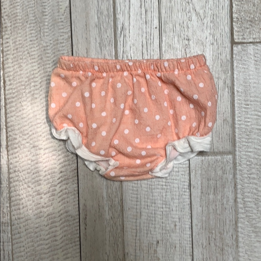 Miki Miette polka dot bloomers peach white